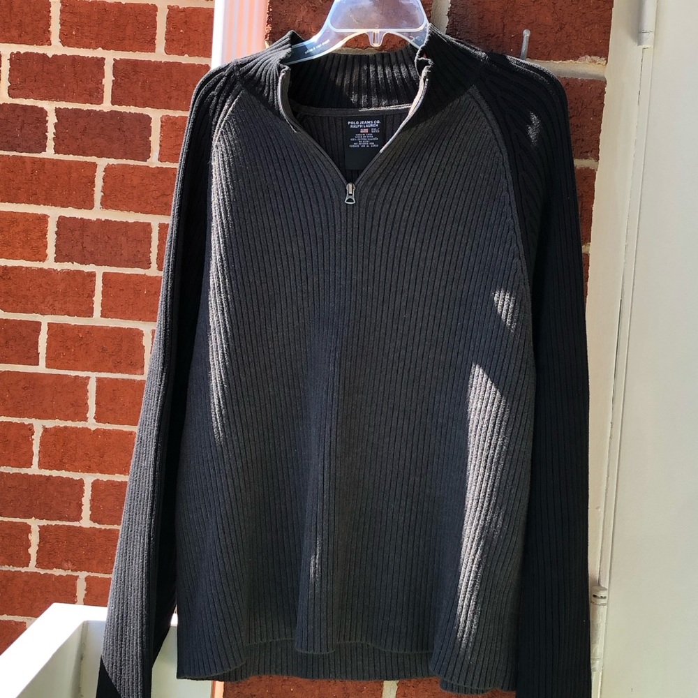 🎂Polo by Ralph Lauren Men's Black Half Zip-Up Sweater Size Size XXL —#008 - Picture 3 of 8